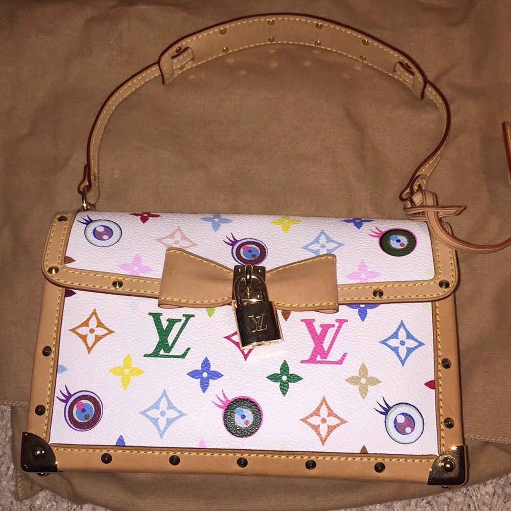 VINTAGE LOUIS VUITTON EYE MISS YOU BLANC BAG❤️HP - Picture 6 of 8